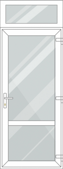 Ieejas PVC durvis ar augšējo logu