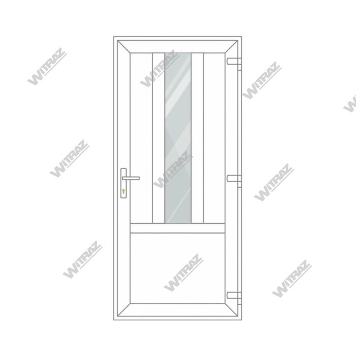Ieejas PVC durvis - Ieejas PVC durvis (3 PVC + stikls)