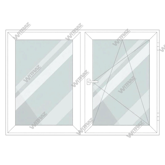 PVC logi no noliktavas - Divdaļīgs PVC logs, 1 vērtne verama 3 pozīcijās