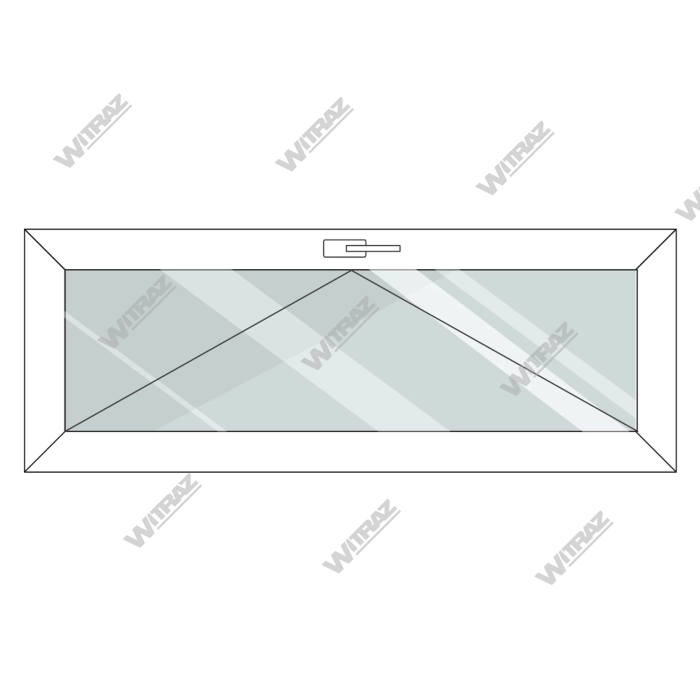 PVC logi no noliktavas - Viendaļīgs PVC logs, verams uz vēdināšanu, rokturis vertnes augšā